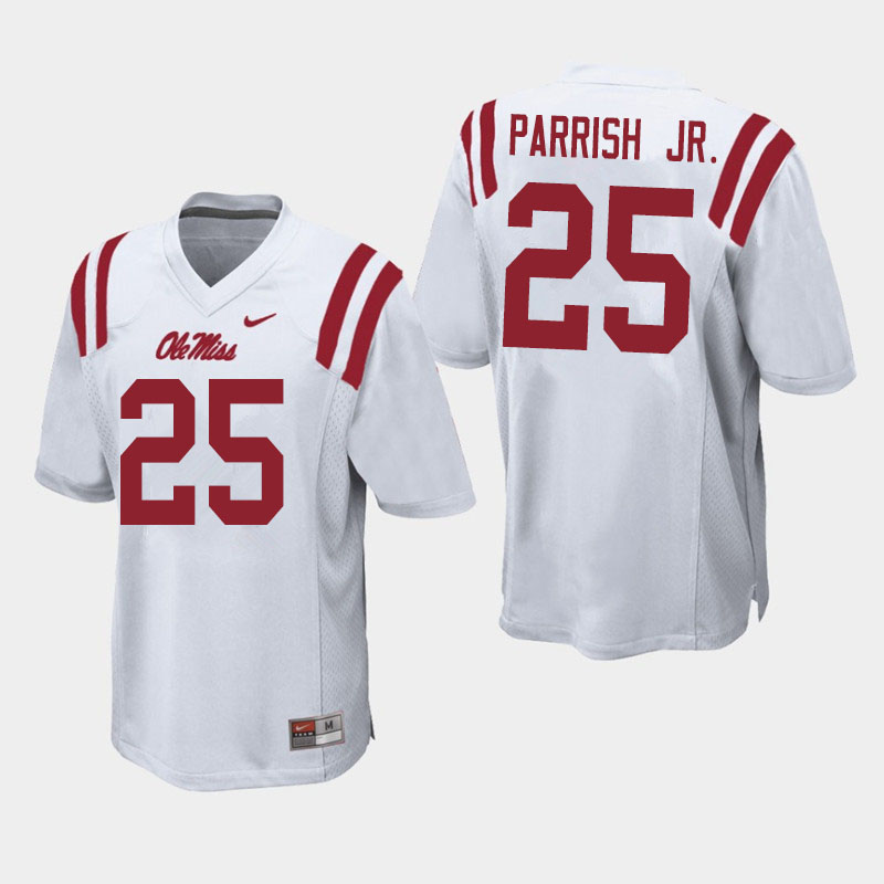 Ole Miss Rebels #25 Henry Parrish Jr. College Football Jerseys Sale-White